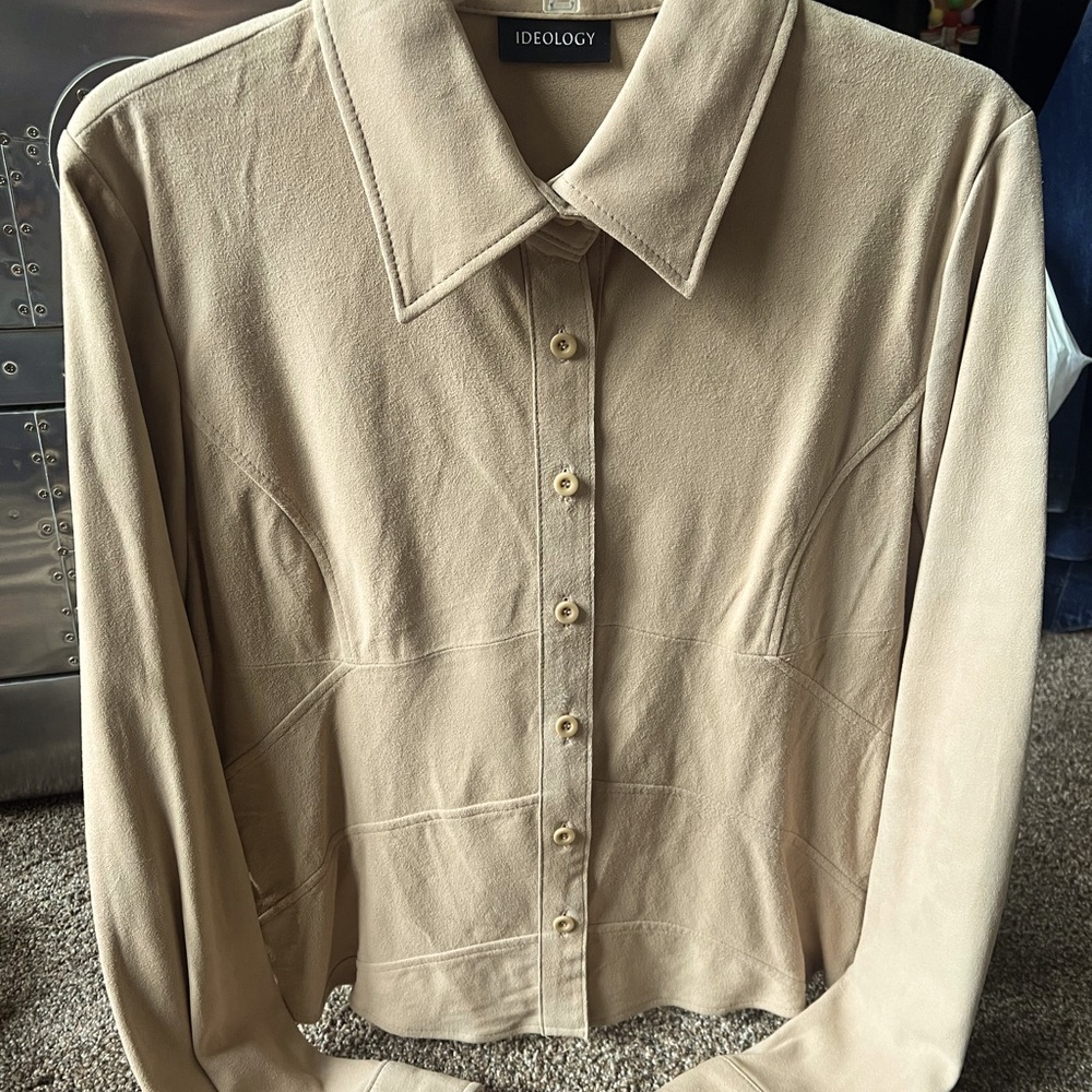 Ideology suede leather shirt.
